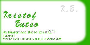 kristof butso business card